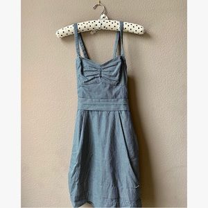 Aritzia Denim Striped Sundress